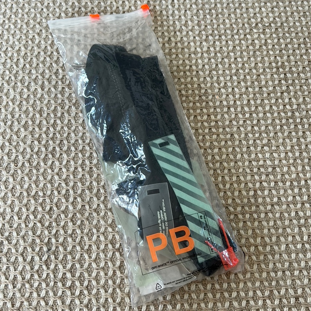 Authentic Off-White Black Industrial Belt